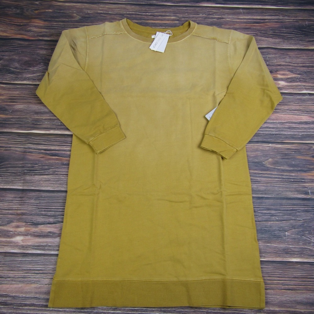 Stitch Drop NEW Womens Large Yellow Sweater Dress Ombre Bottom Yoke Wide